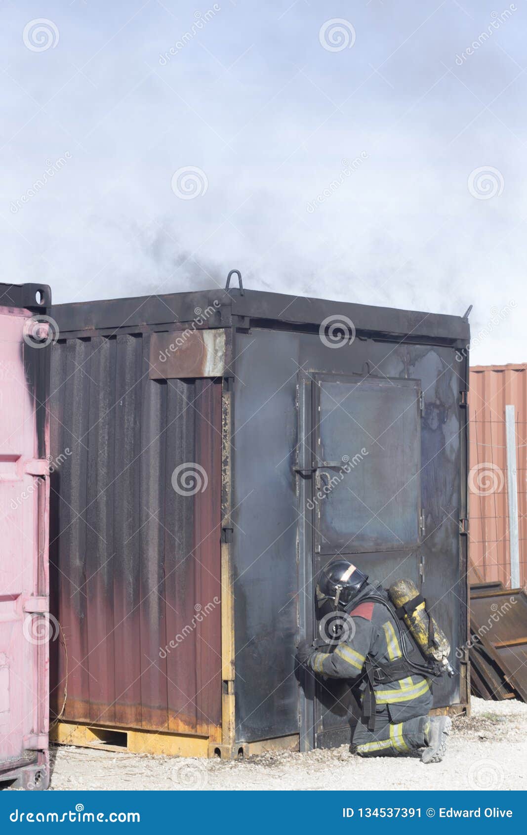 fireman fire training station drill