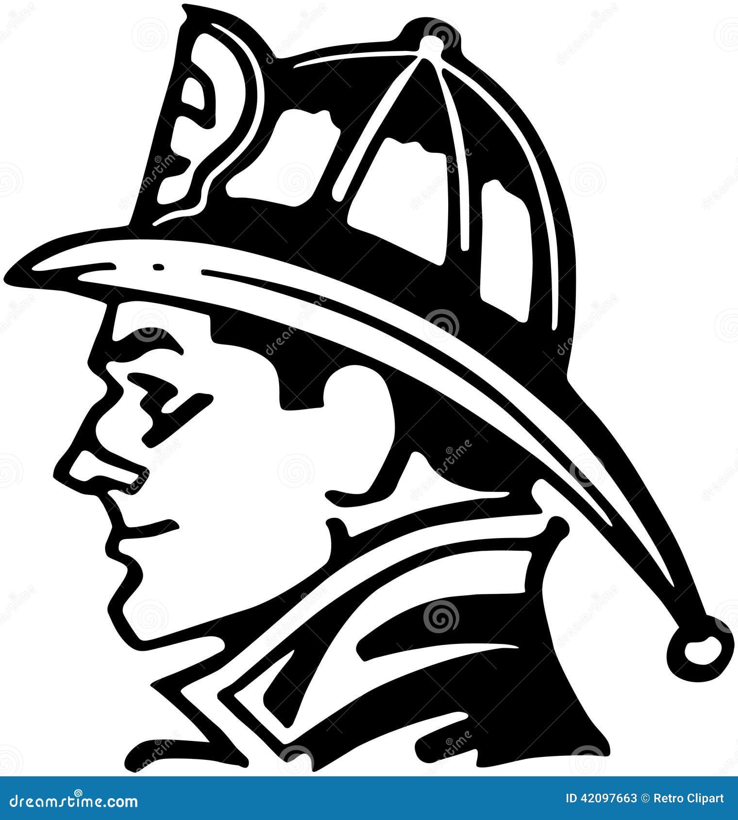 FiremanIcon Illustration about advertising, fires, 1950, graphics, clipart,...