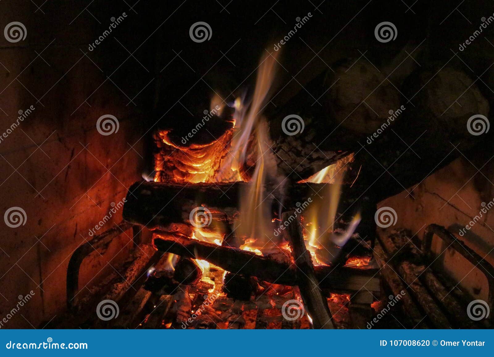 Fireplace Fire In The Home Stock Photo Image Of Feel 107008620