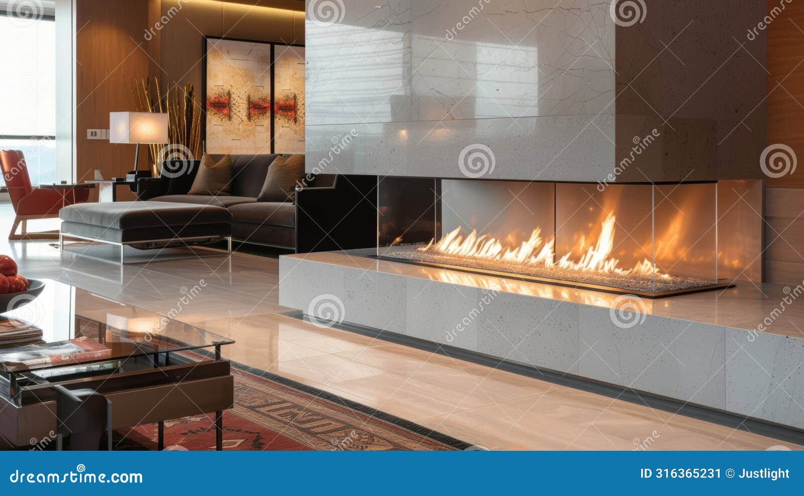 the fireplace with its gl and modern aesthetic serves as a stylish and functional addition to the sleek and