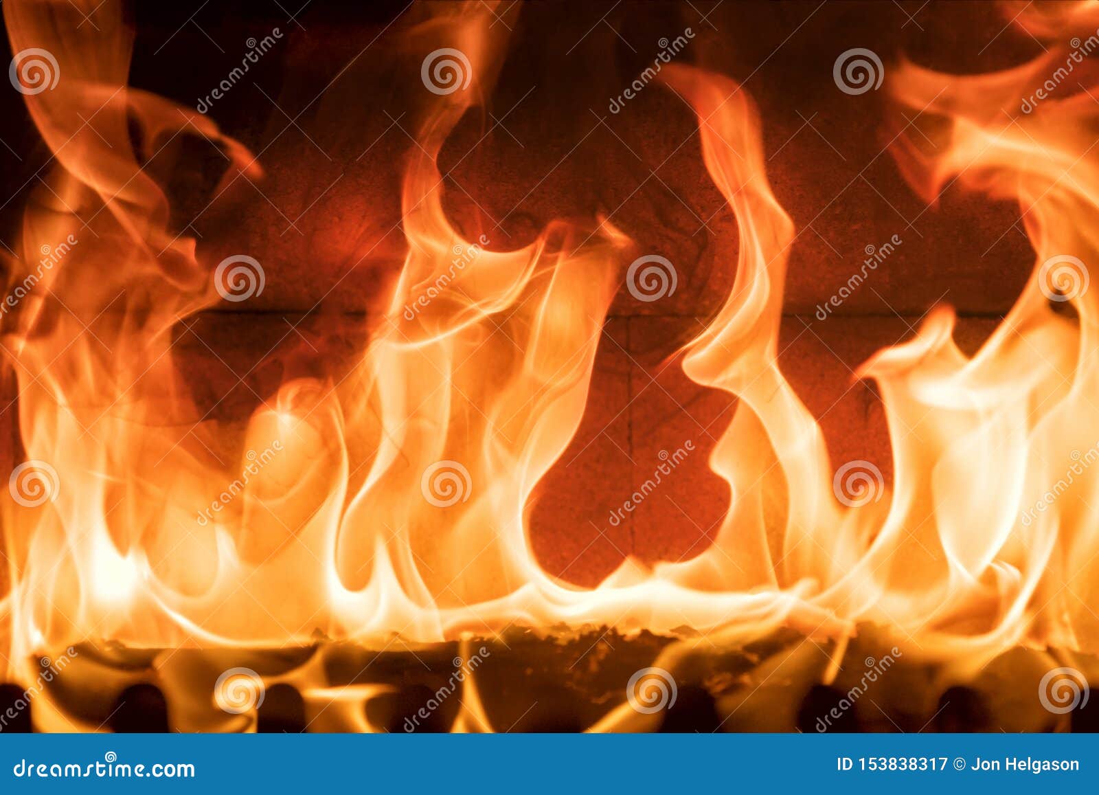 fireplace flaming close up