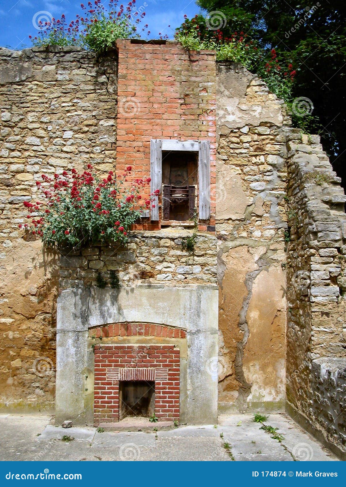 Fireplaces stock photo. Image of ruin, abandoned, decay 174874