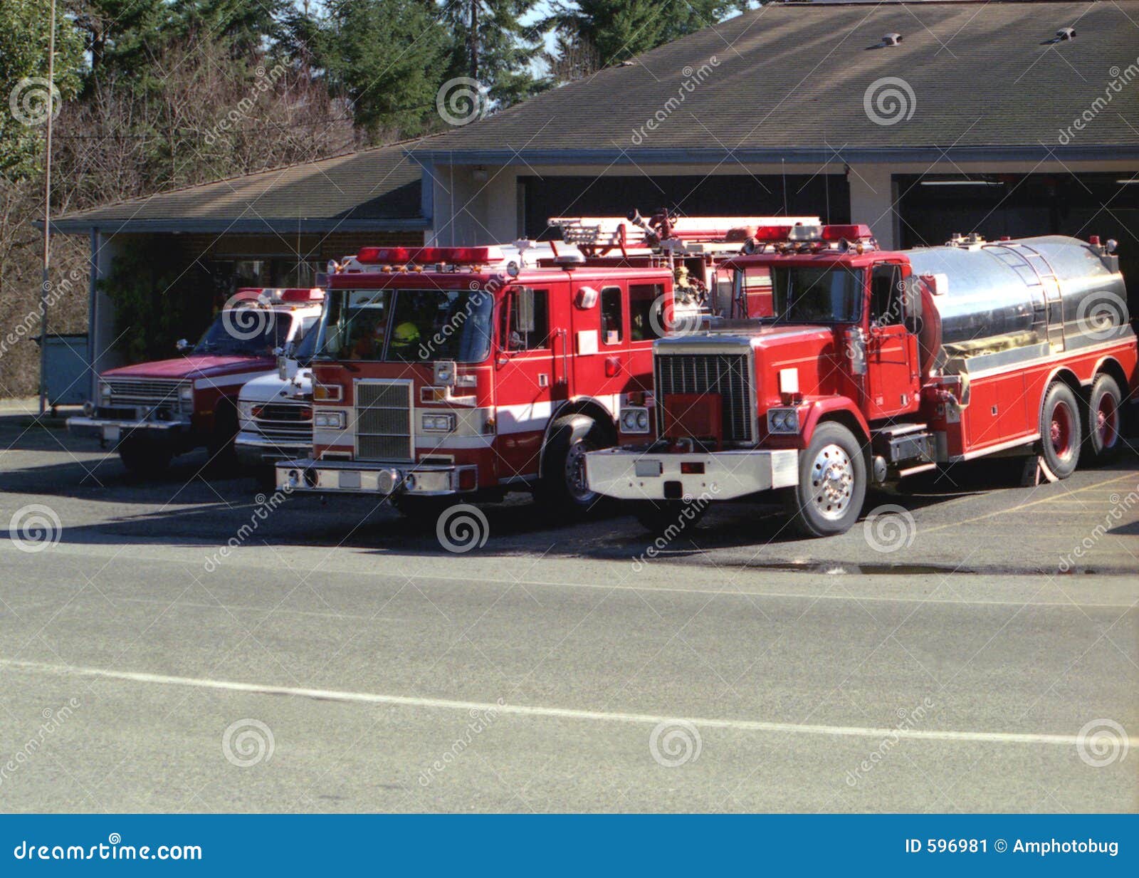 firetrucks at station