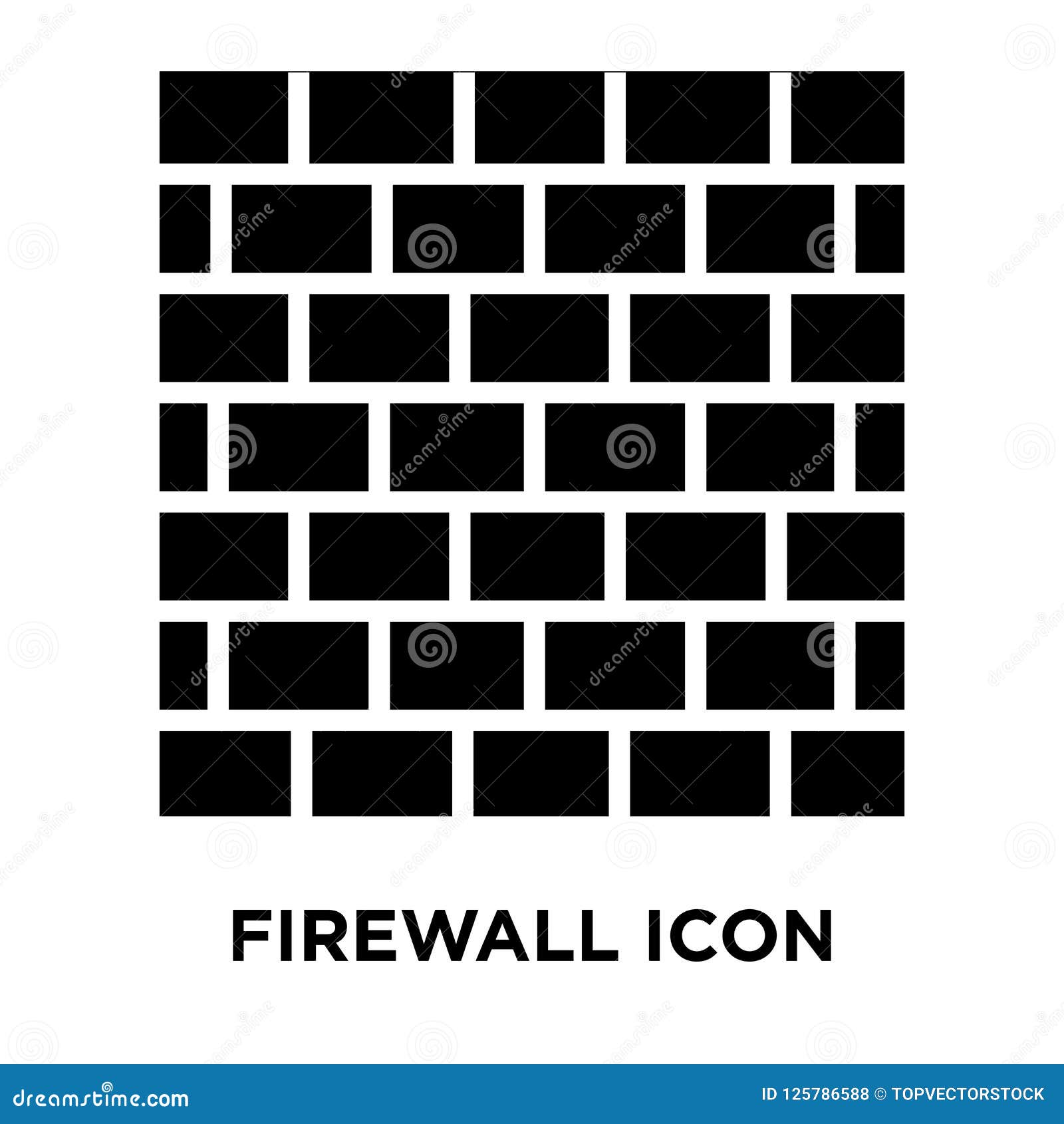 Firewall Icon Vector Isolated On White Background Logo Concept Stock Vector Illustration Of Line Server