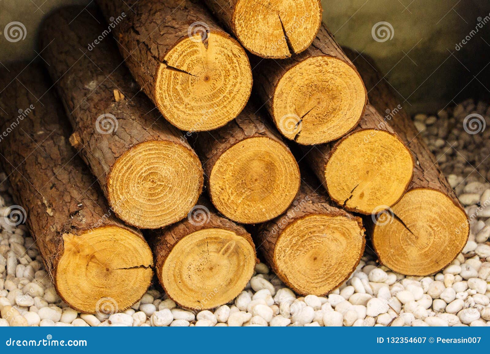 Firewood for the Fireplace. Stock Image Image of material, decor