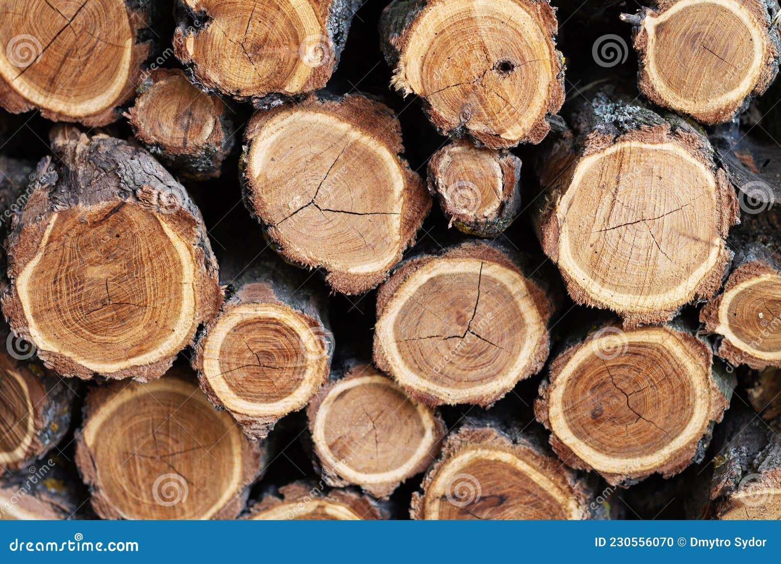 Firewood Stack for Fireplace Background Alternative Fuel Stock Photo