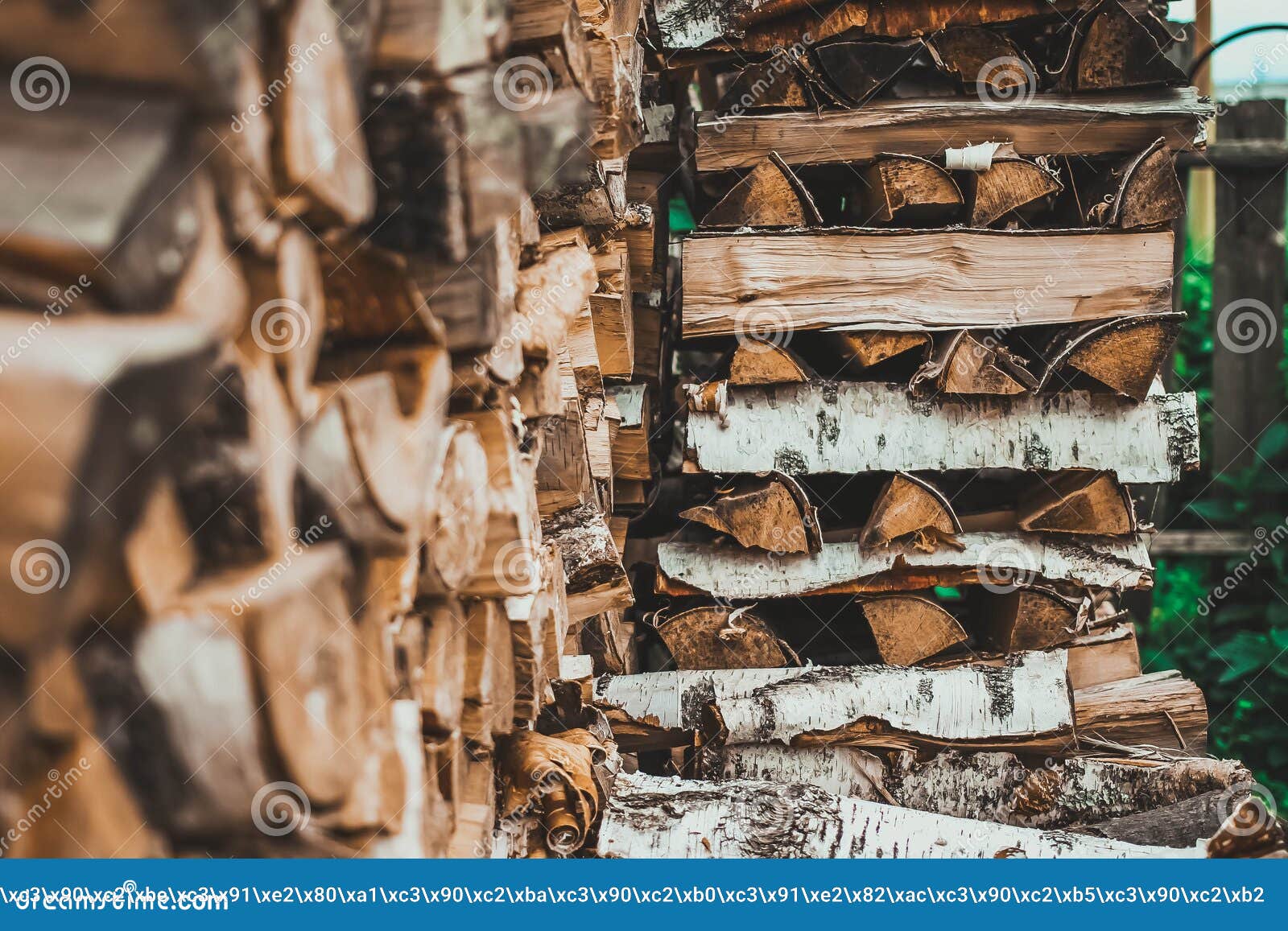 Firewood in the yard stock photo. Image of delivery, home 45714668