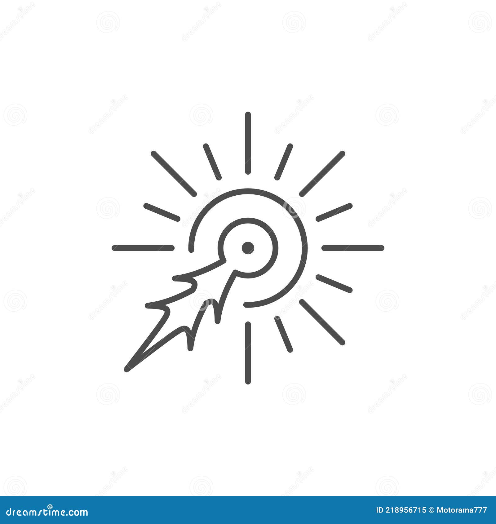 firework burst line outline icon