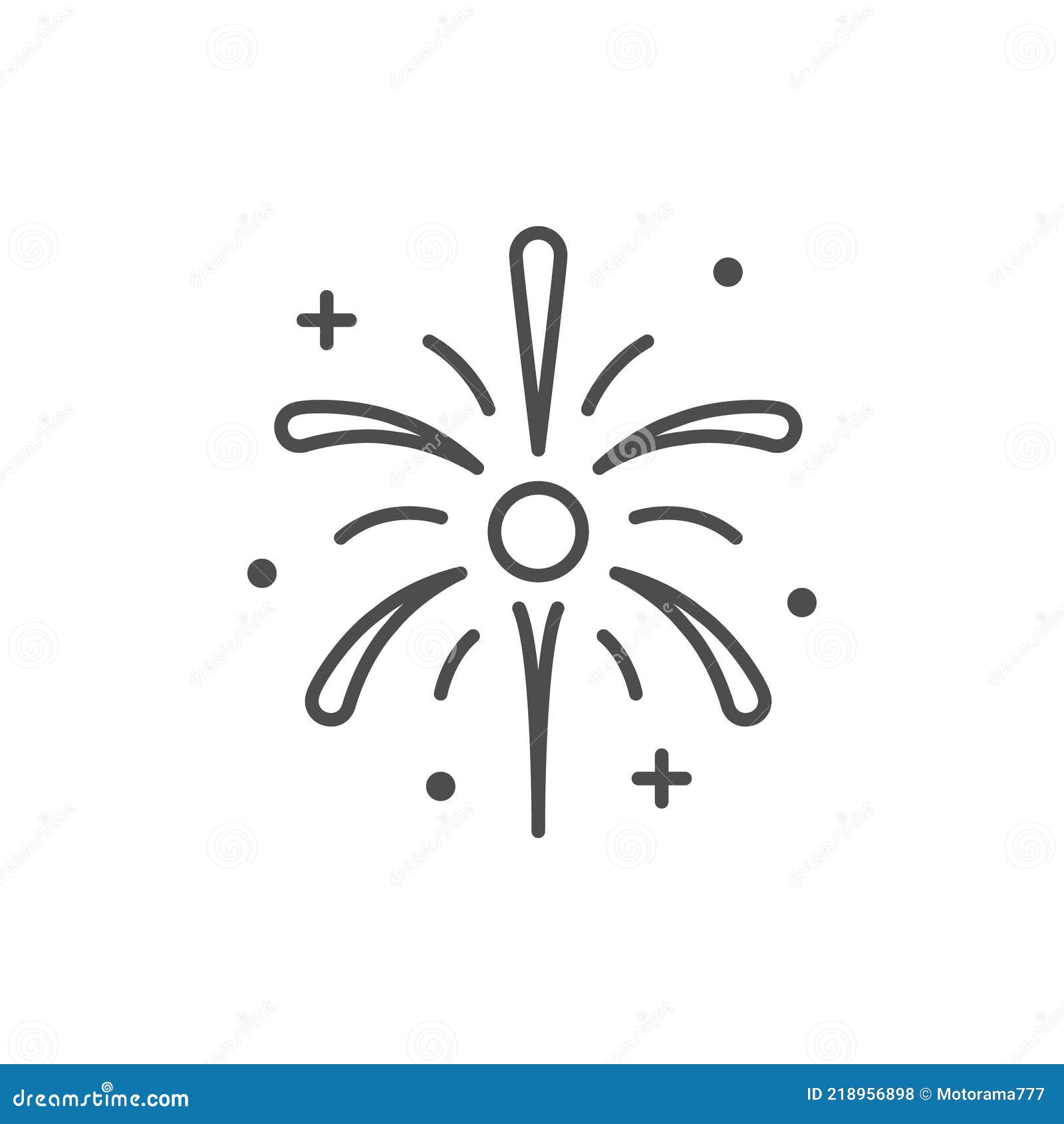 firework burst line outline icon