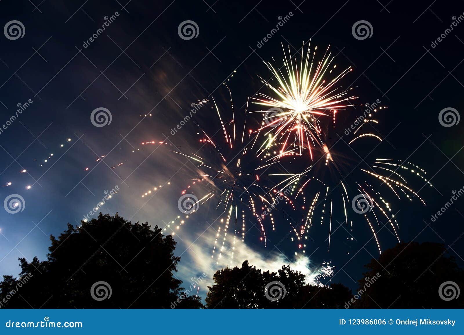 Firework Celebration in Gloucester. Stock Photo Image of fireworks