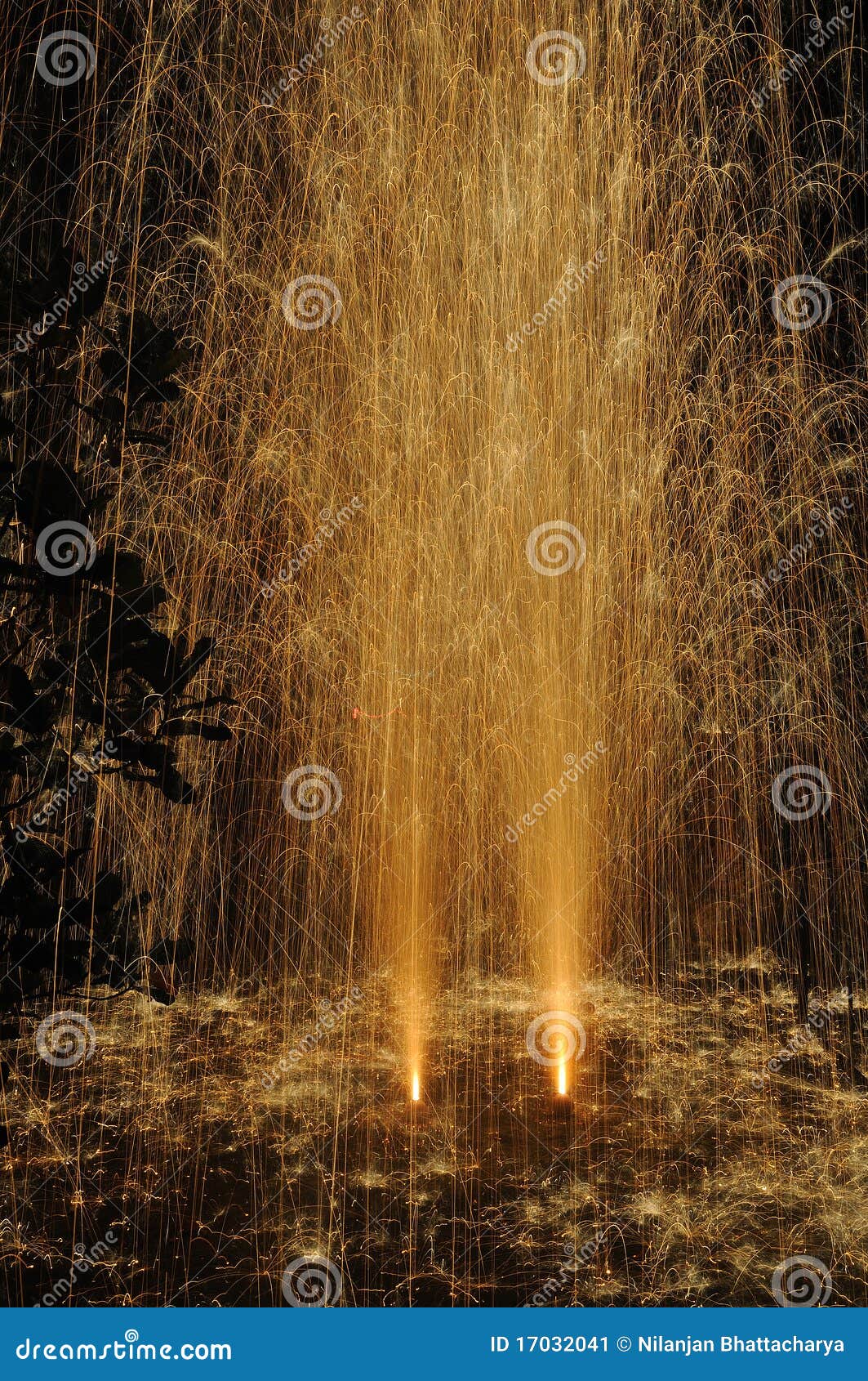 Firework fountain stock image. Image of evening, colorful 17032041