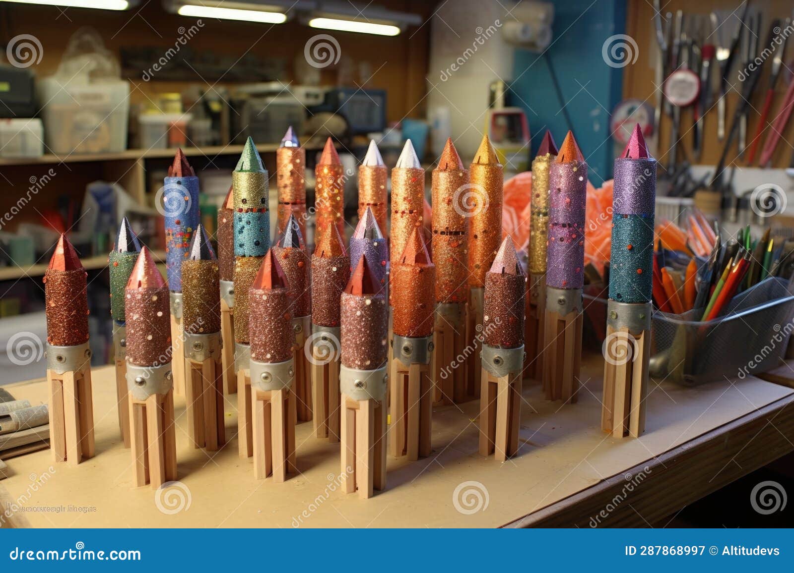 Firework Fuses Ready for Assembly Stock Image Image of generative