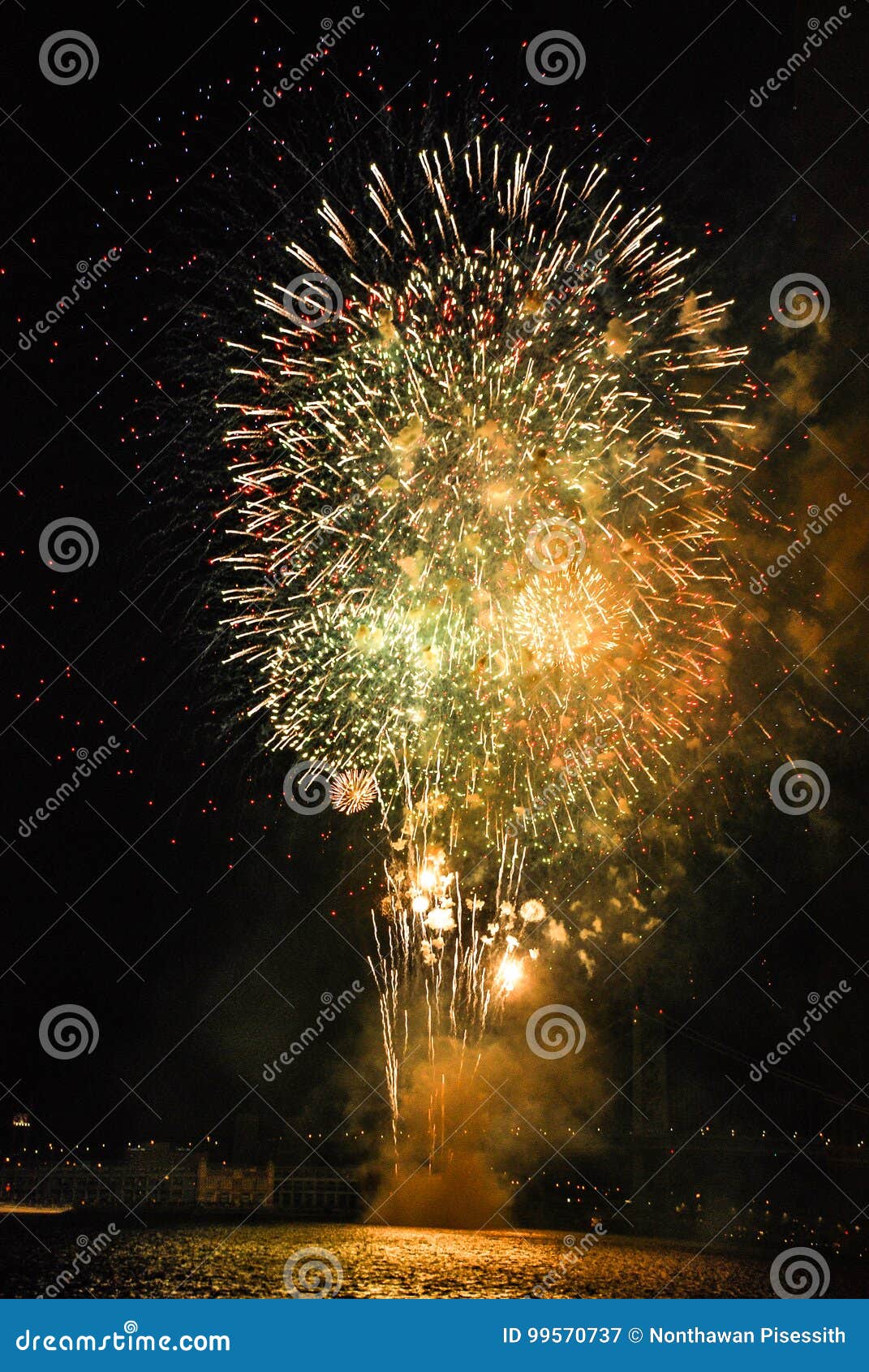 Firework Shows on the Independence Day, USA Stock Image Image of
