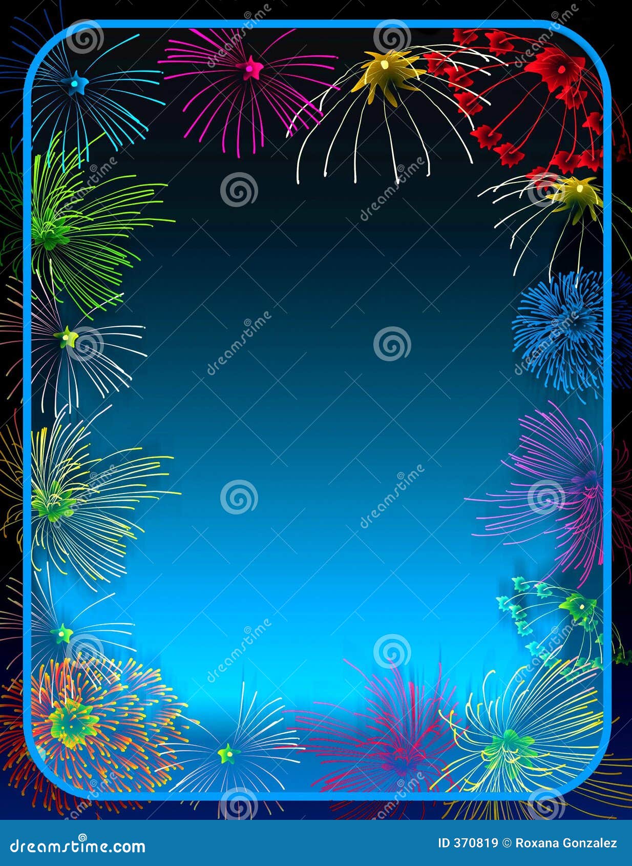 fireworks border clip art