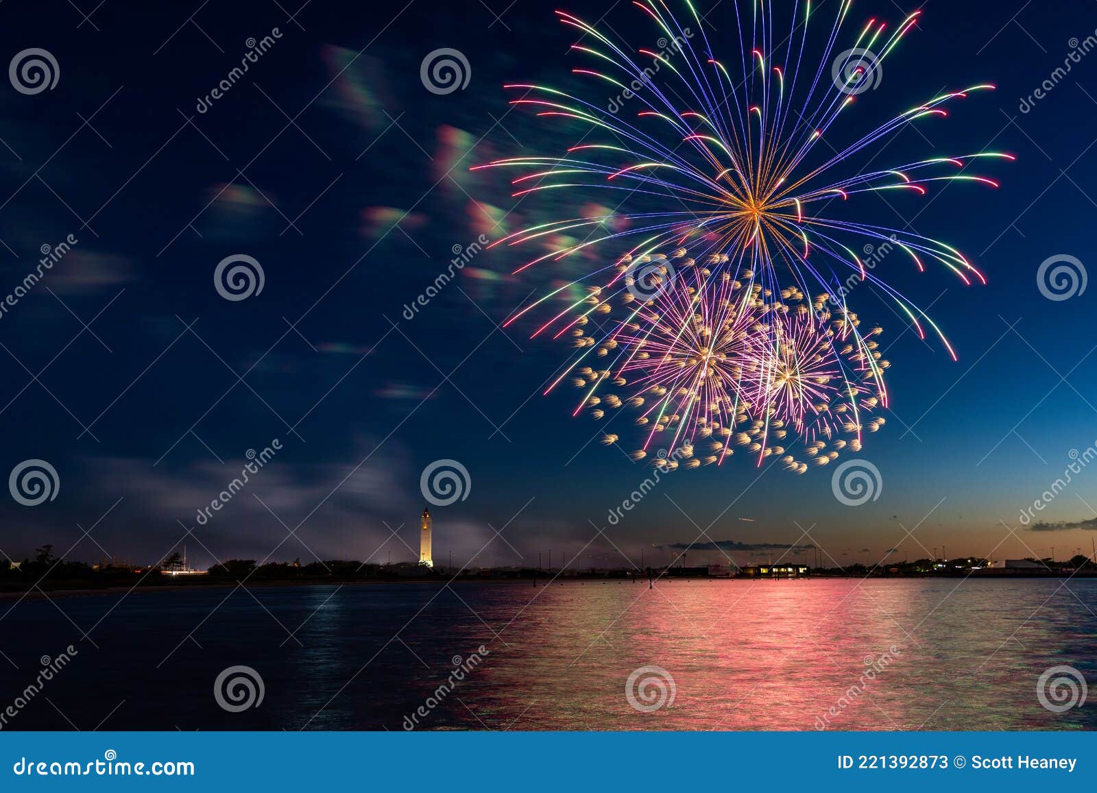 Fireworks Display Celebrating Essential Workers Over Jones Beach State