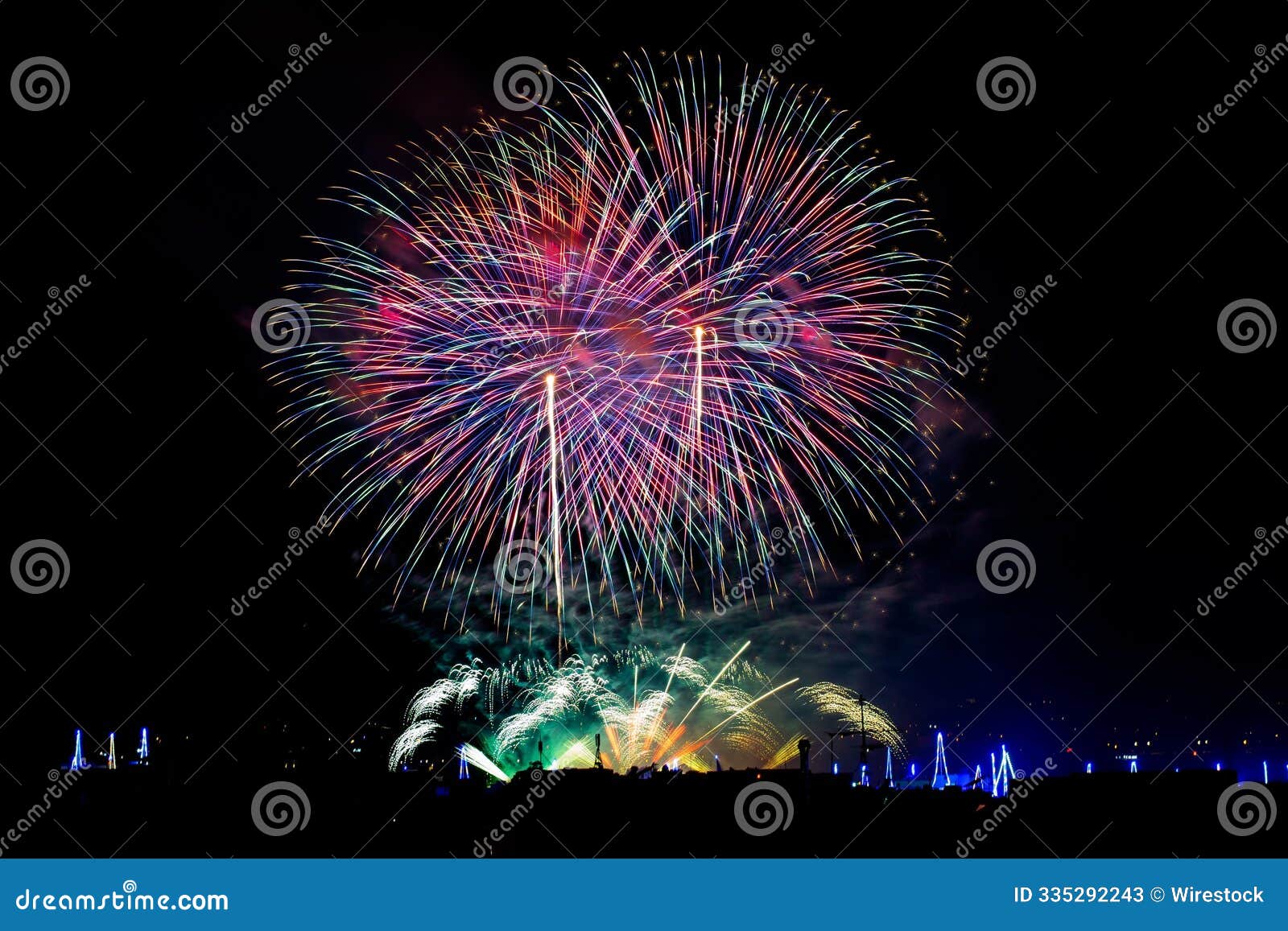 fireworks display on the eve of the feast of our lady of mount carmel, zurrieq, malta - tal-karmnu.