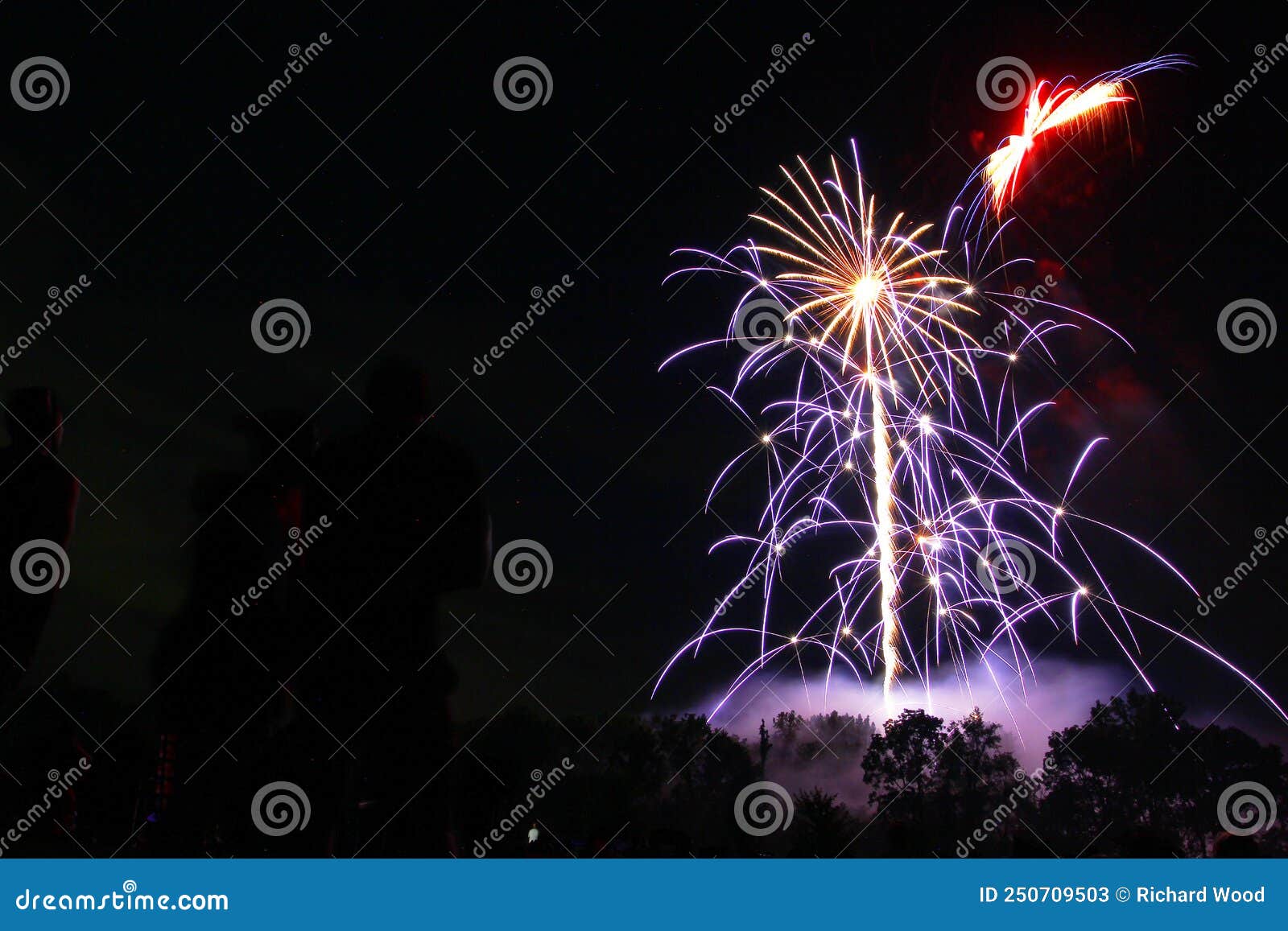 Fireworks Display, Granville, Ohio July 1, 2022 Editorial Stock Photo