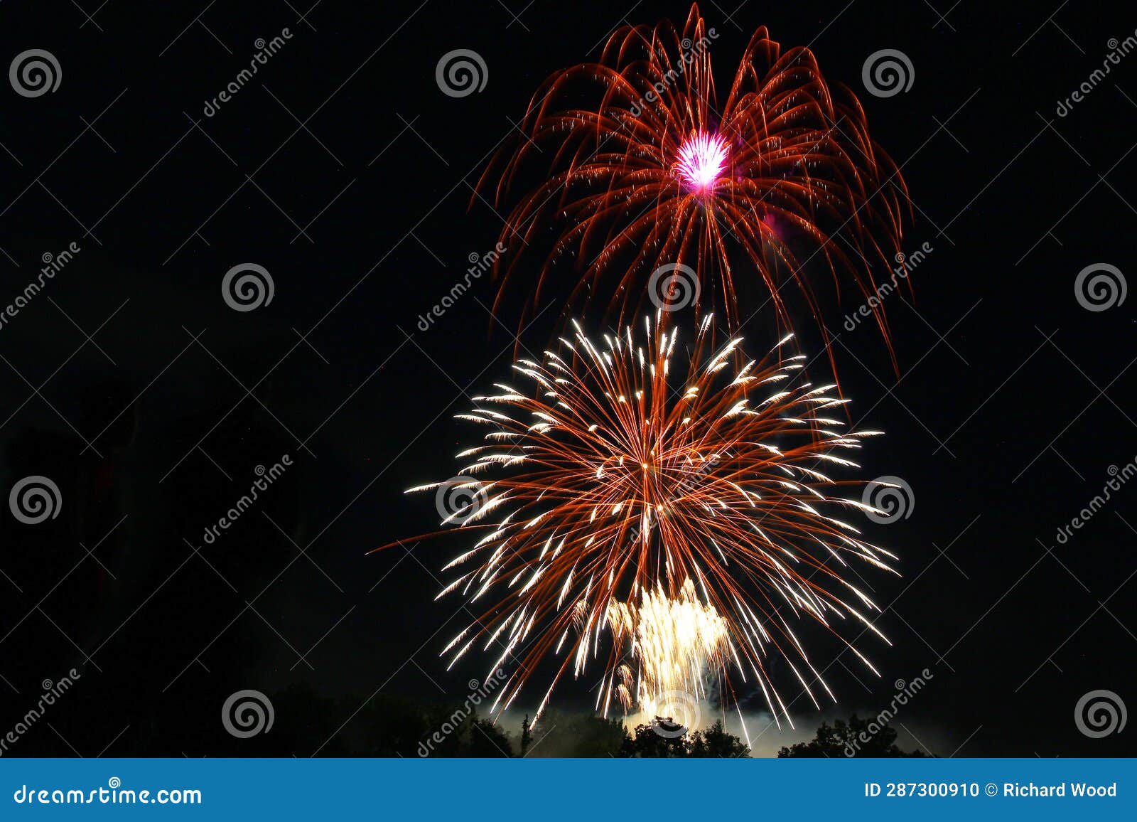 Fireworks Display, Granville, Ohio July 1, 2022 Stock Photo Image of