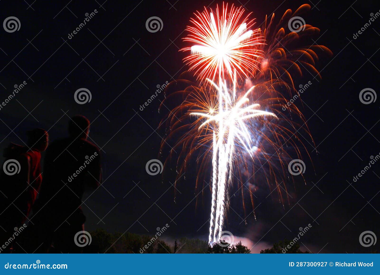 Fireworks Display, Granville, Ohio July 1, 2022 Stock Image Image of