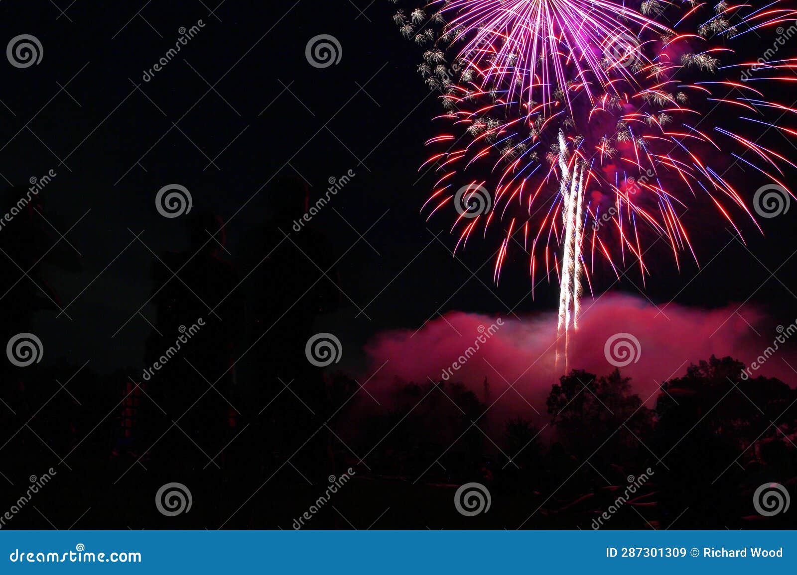 Fireworks Display, Granville, Ohio July 1, 2022 Stock Image Image of