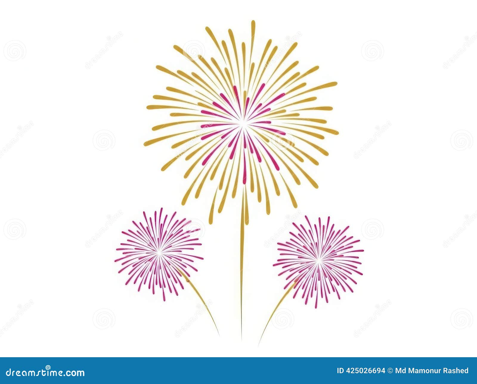 Fireworks Display Isolated on White Background Stock Illustration -  Illustration of purple, celebratory: 425026694, image size:1600x1290