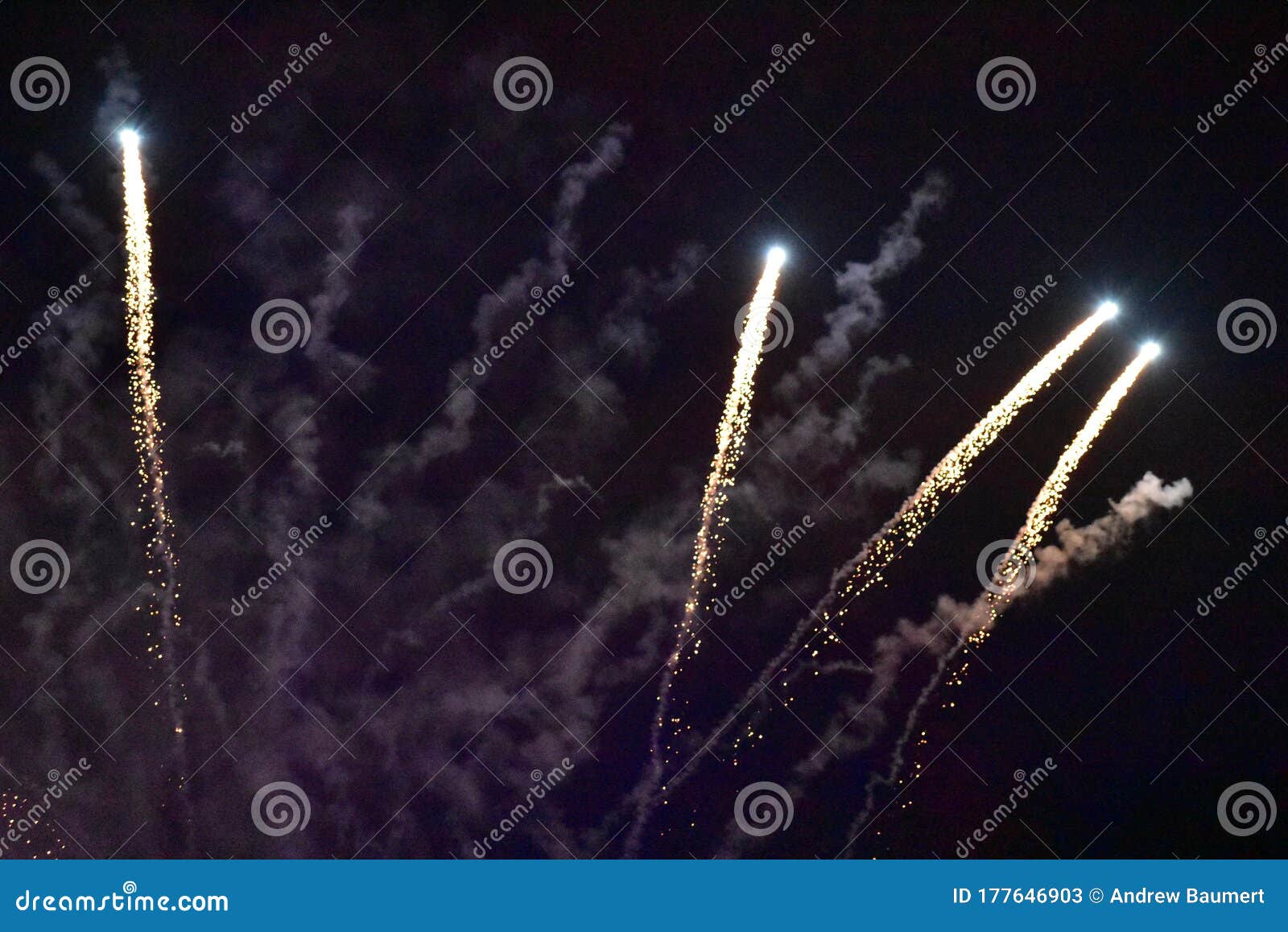 Fireworks in the Evening for 30 Year Fall of the Berlin Wall Germany