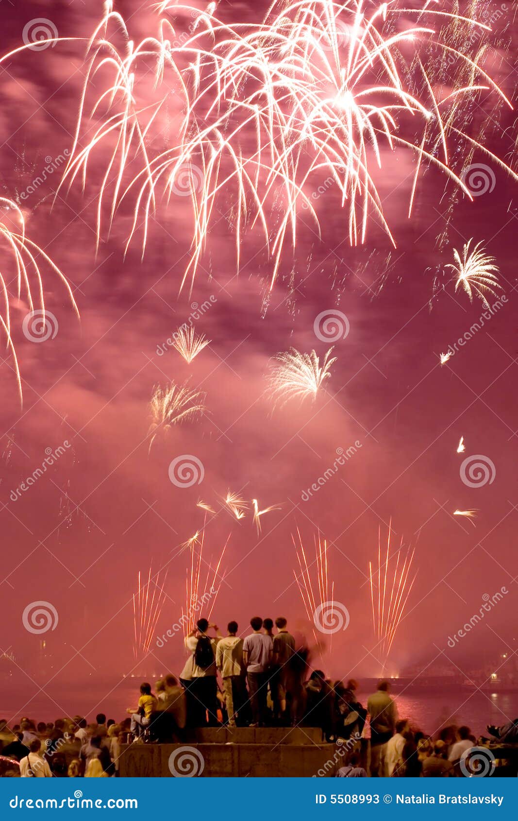 Fireworks festival stock image. Image of looking, crowd  5508993