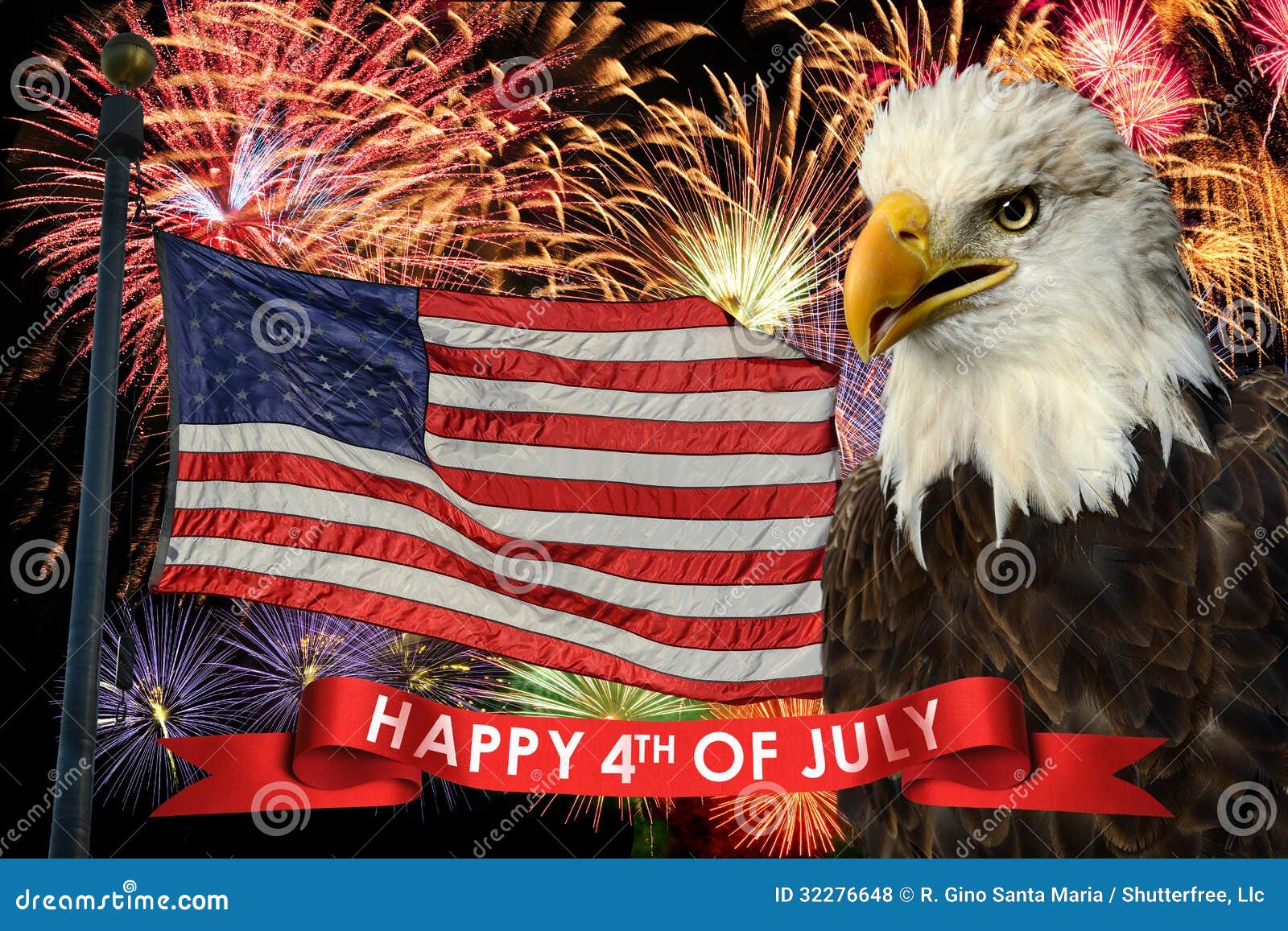 Fireworks On Fourth Of July Stock Photo Image Of Celebration