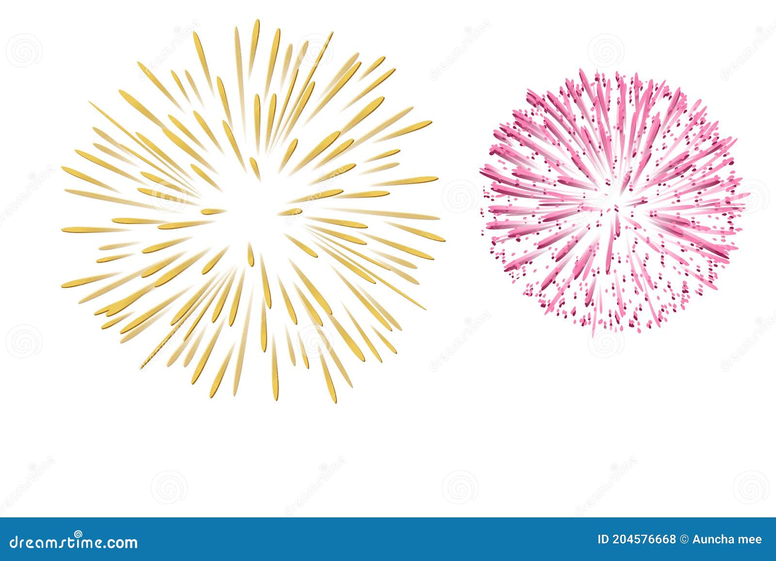 Fireworks Isolated on White Background. Stock Photo Image of holiday