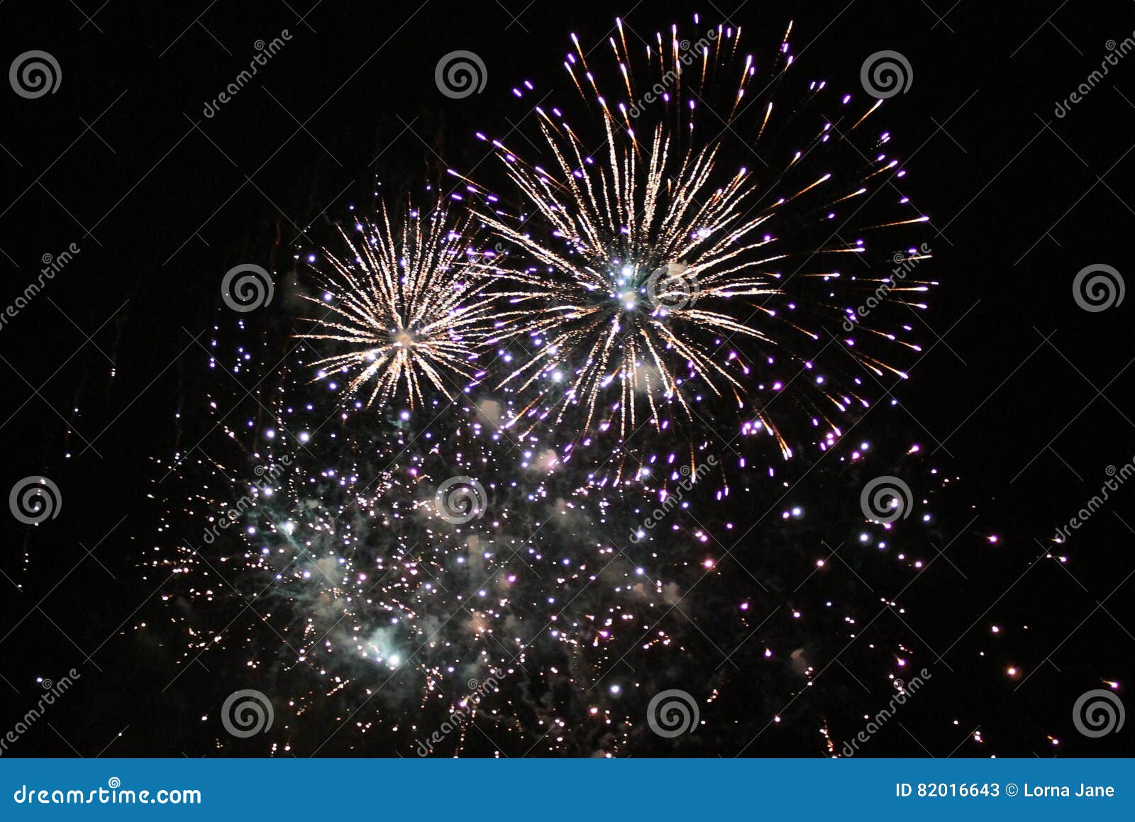Fireworks Light Up The Sky With Dazzling Display Stock Image Image Of
