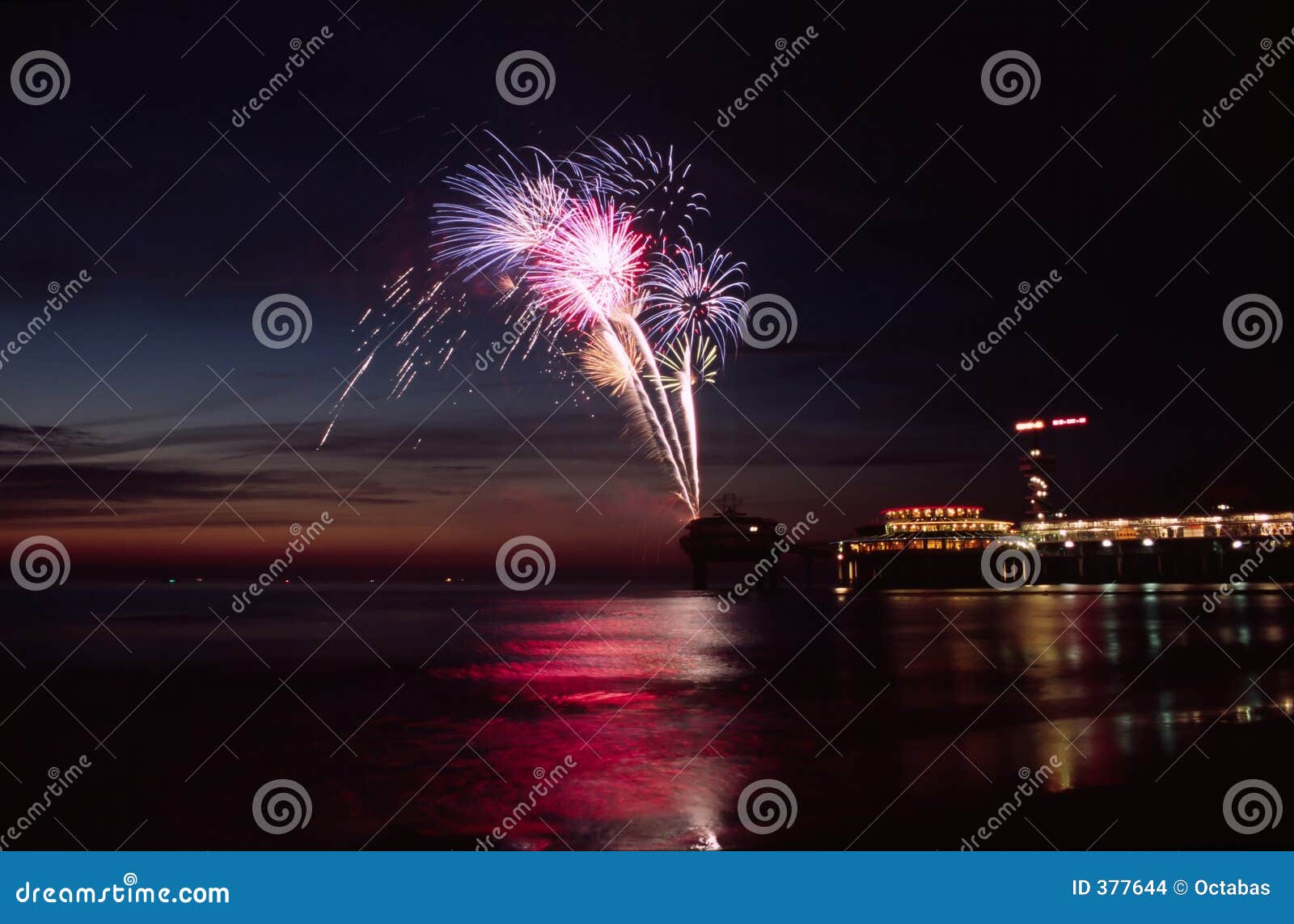 fireworks at sea