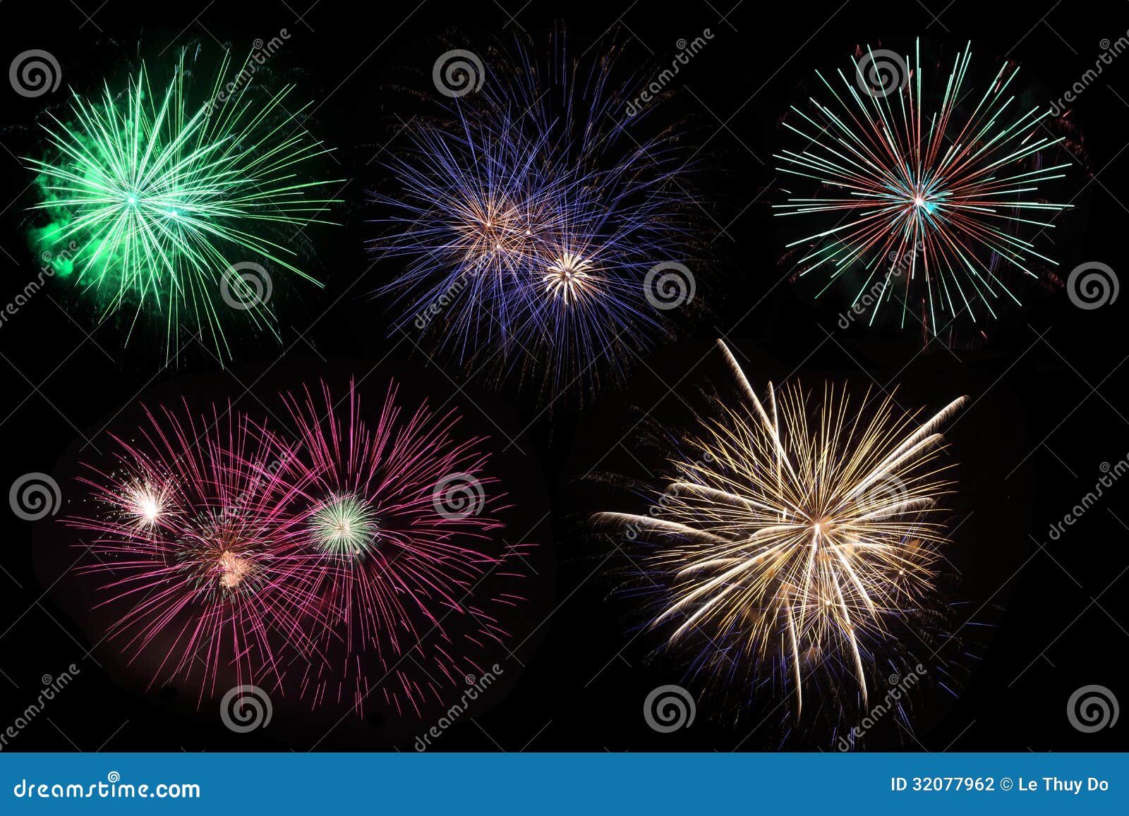 Fireworks Set stock photo. Image of colors, happy, colleage 32077962