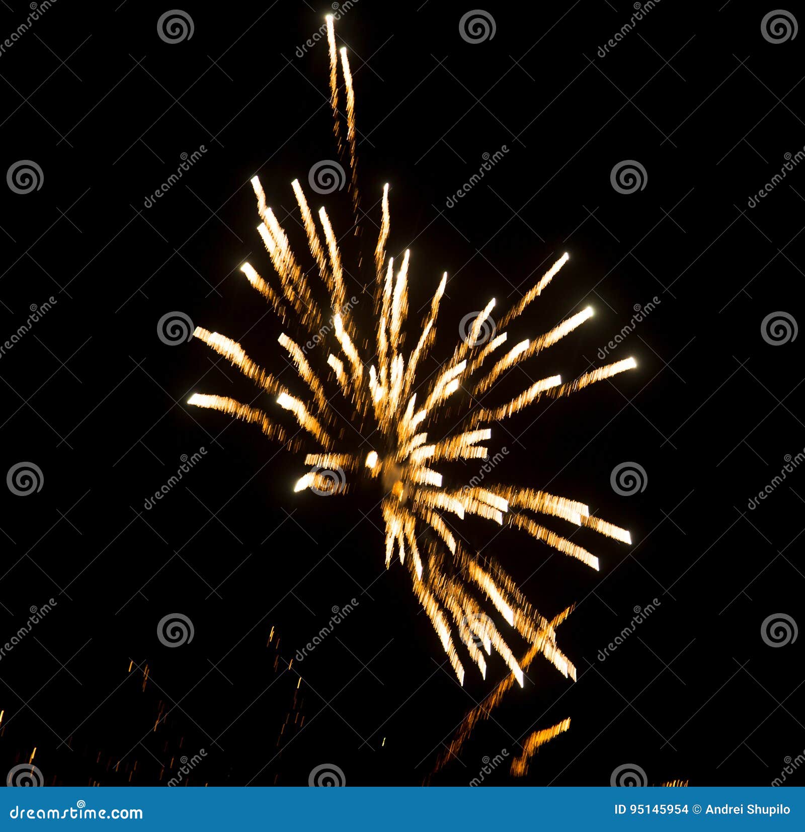 Fireworks in the Sky at Night As Background Stock Photo Image of