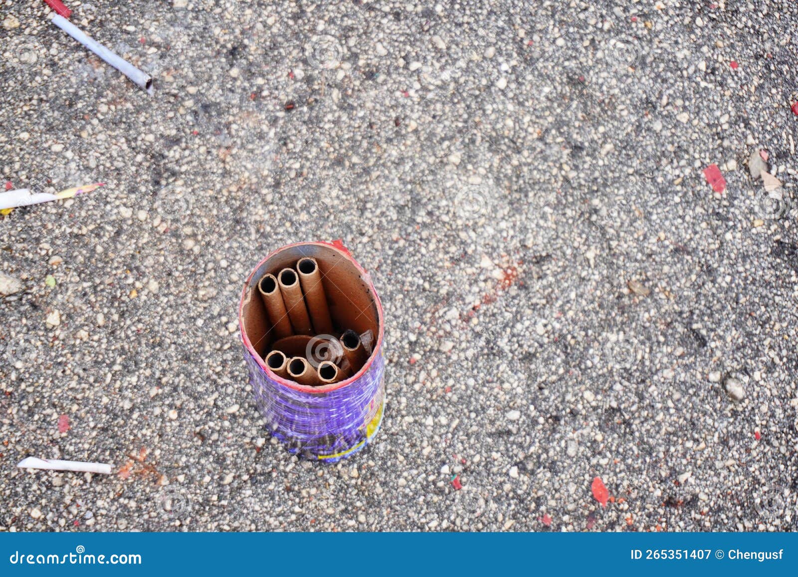 Fireworks waste debris stock image. Image of background 265351407