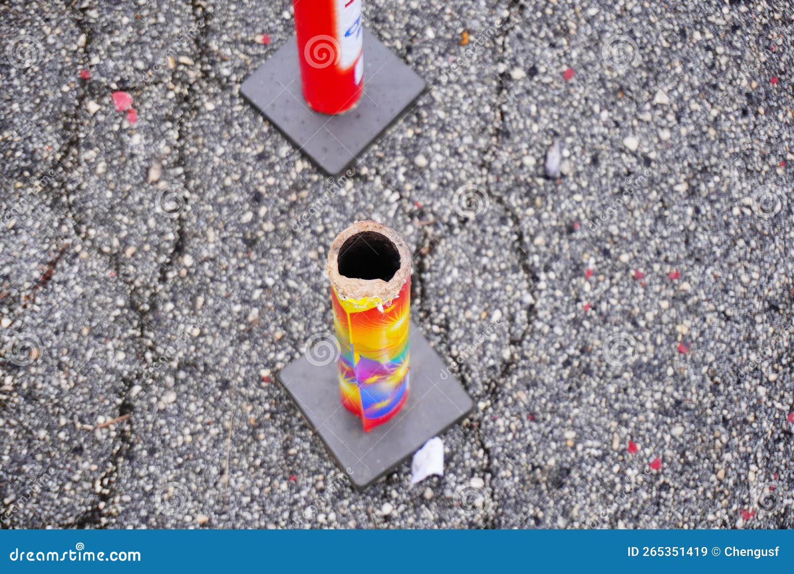 Fireworks waste debris stock image. Image of garbage 265351419