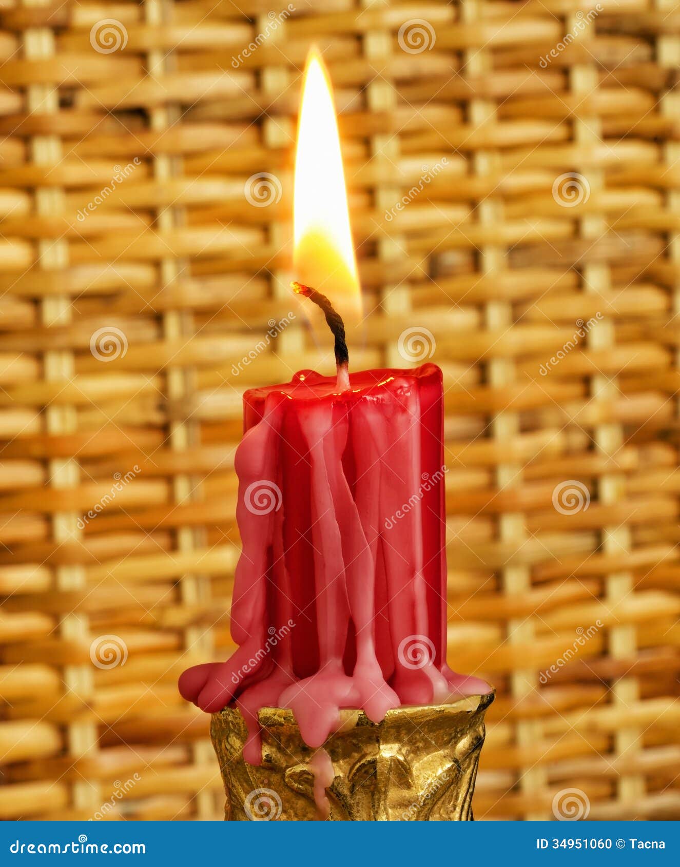 Firing red candle stock photo. Image of light, bright 34951060