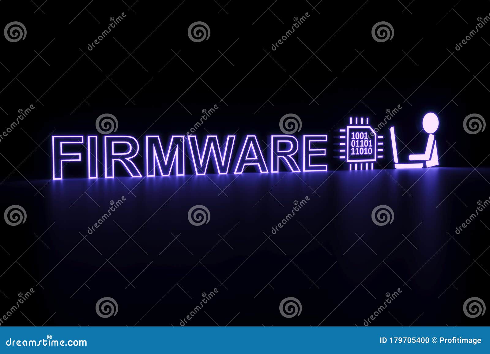 firmware neon concept self illumination background
