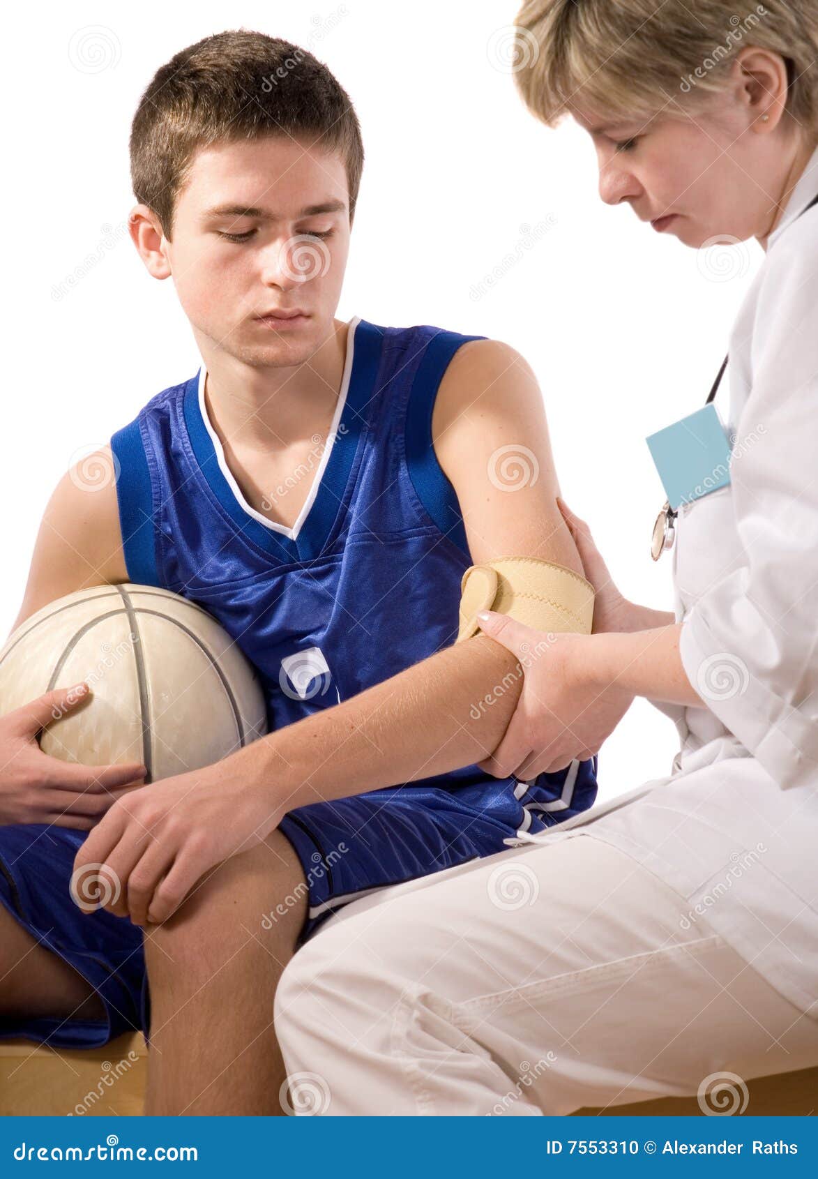 First aid stock photo. Image of injury, elbow, fracture 7553310