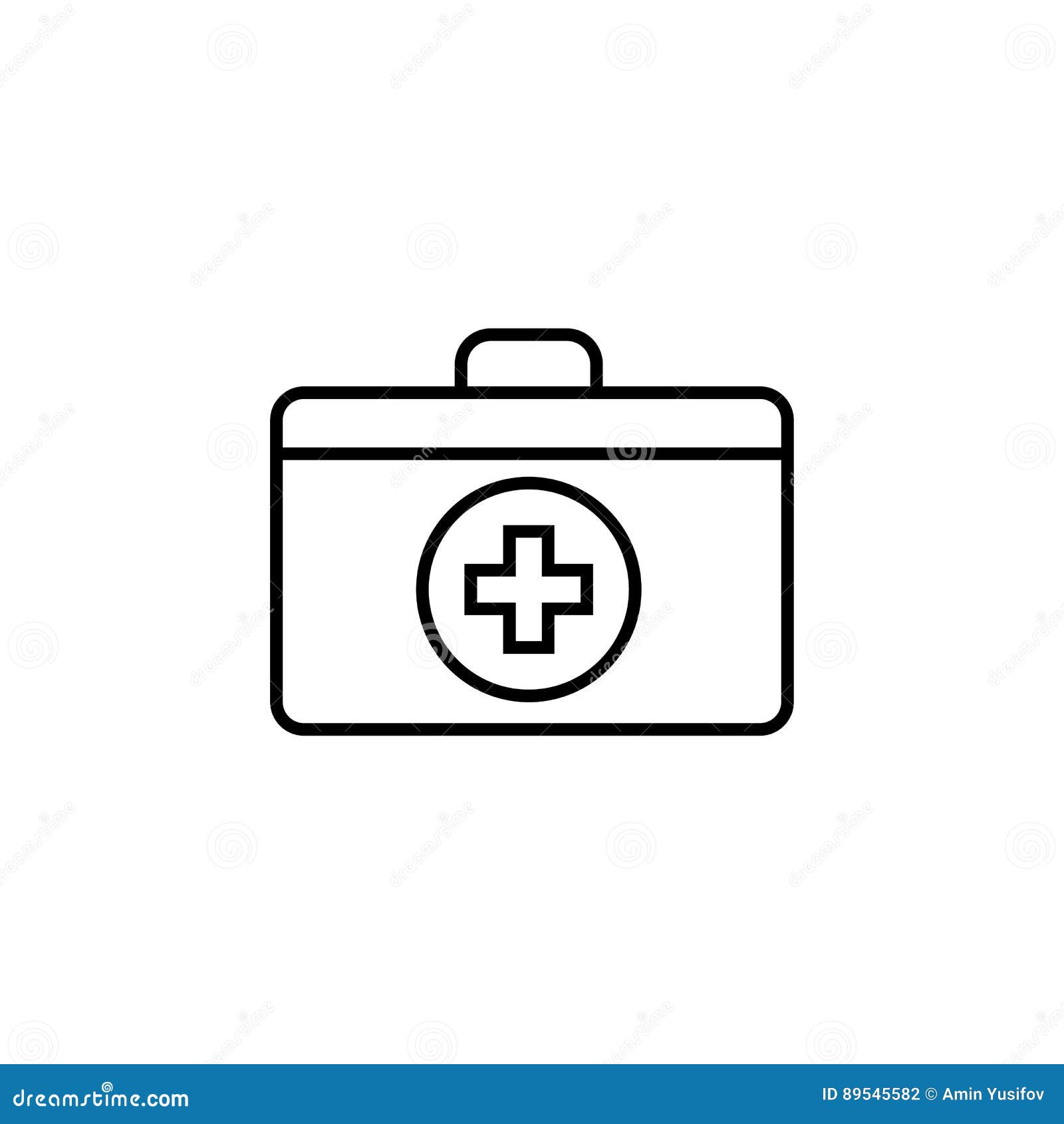 First aid box line icon stock vector. Illustration of health 89545582