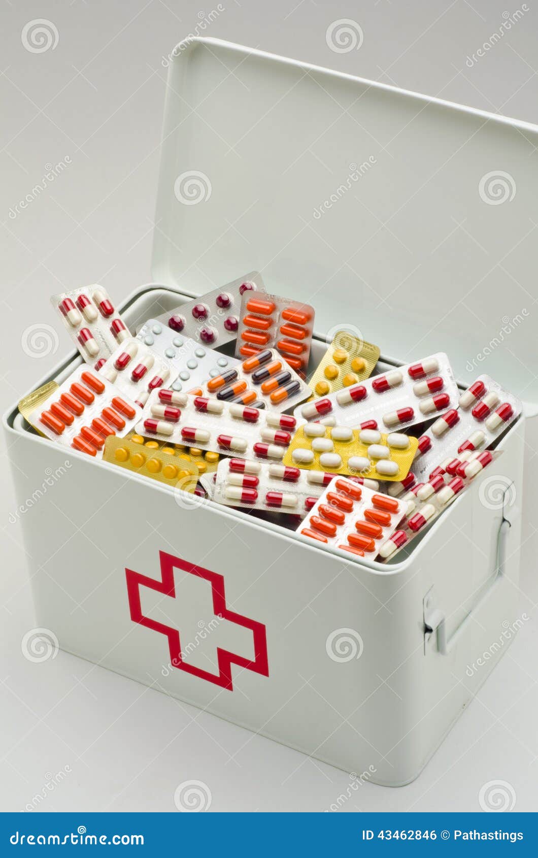 First aid box stock photo. Image of single, still, blister 43462846