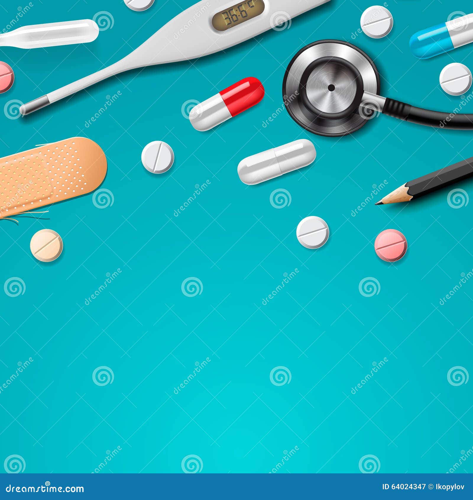 First Aid and Diagnostic, Healthcare Stock Vector - Illustration of ...