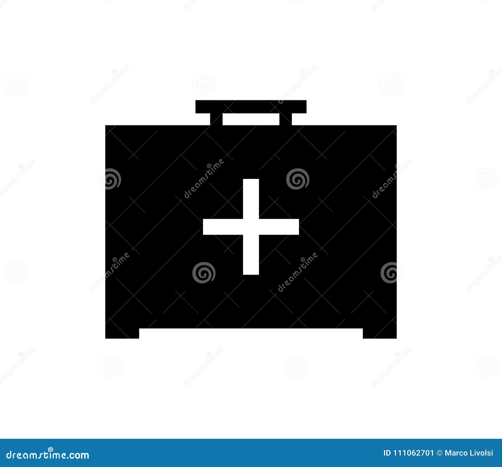 First aid kit icon on white background