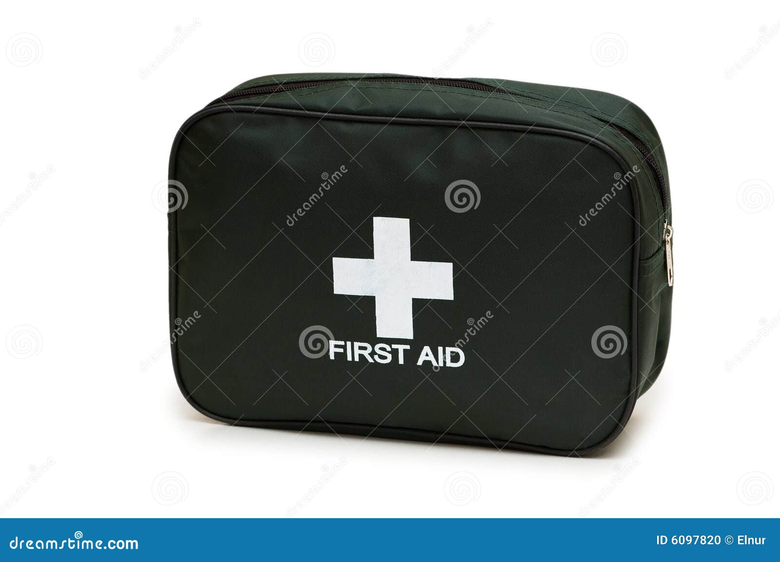 First Aid Kit Isolated on the White Stock Photo Image of help