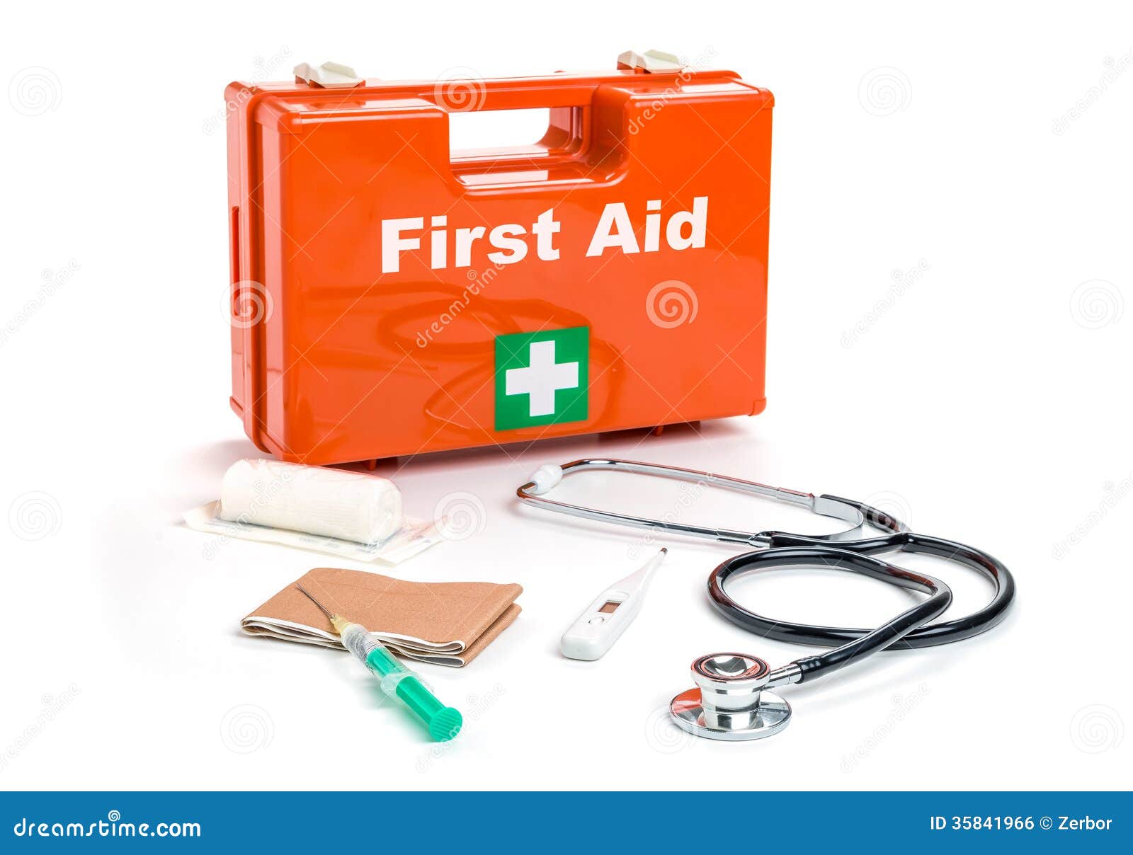 First Aid Kit with Medical Products Stock Photo Image of emergency