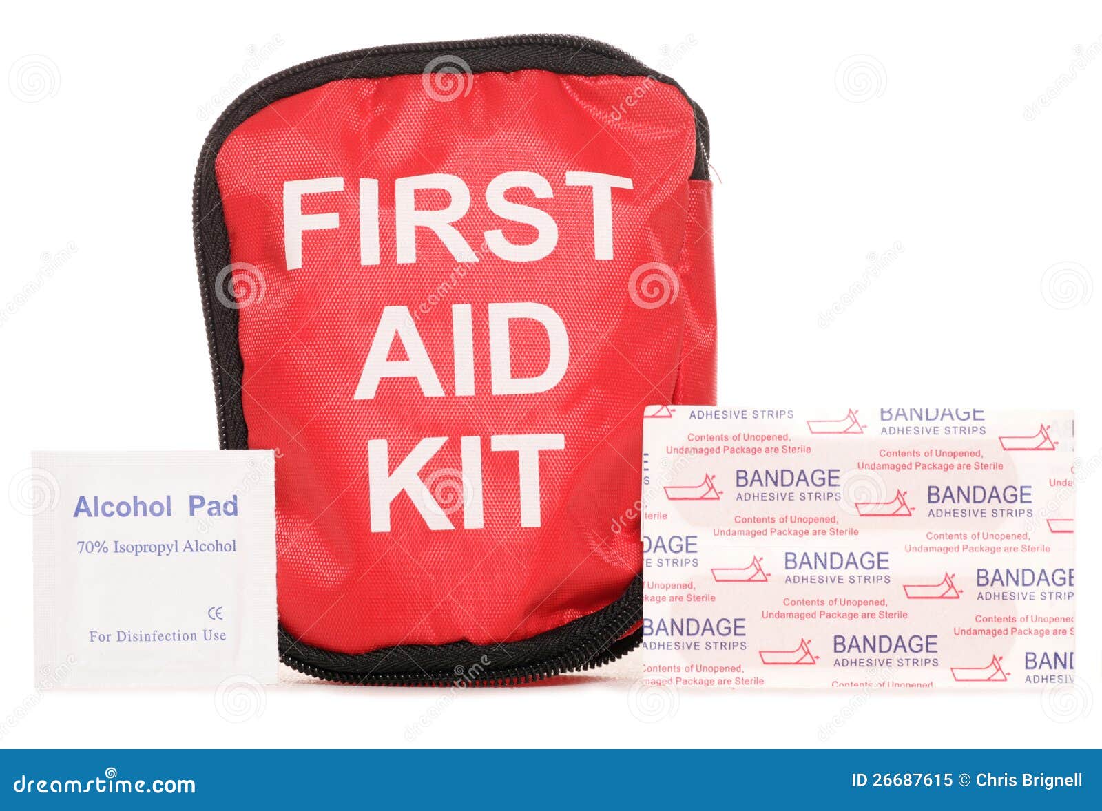 first aid kit with plasters