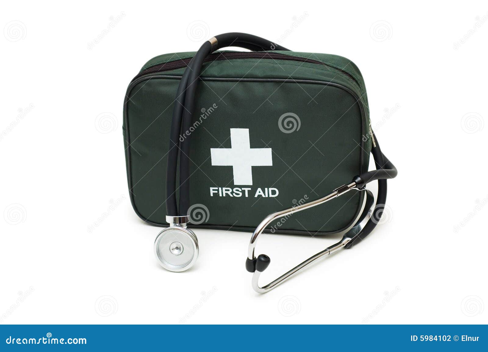 First Aid Kit and Stethoscope Stock Photo Image of stethoscope, instrument 5984102