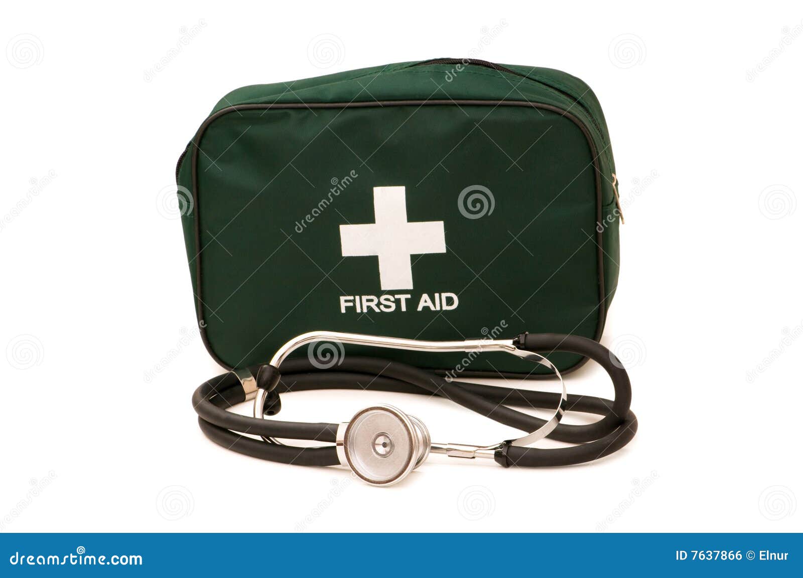 First Aid Kit and Stethoscope Stock Photo Image of care, scientific