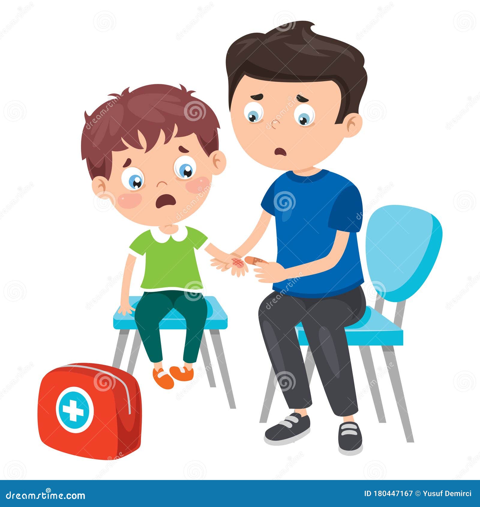 First Aid Scene with Cartoon Character Stock Vector - Illustration of mother, bandaging: 180447167 First Aid Scene with Cartoon Character Stock Vector - Illustration of mother, bandaging: 180447167
