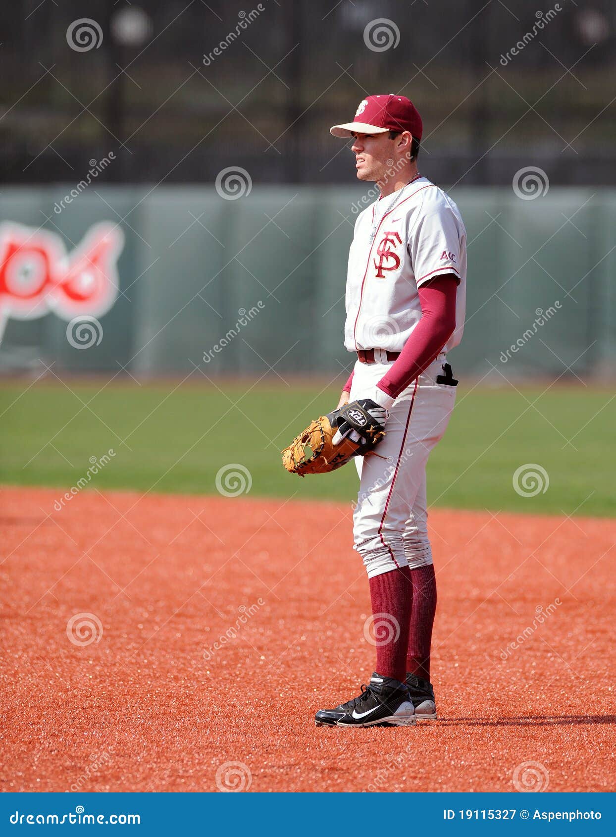 First Baseman Jayce Boyd Waits for the Pitch Editorial Photography