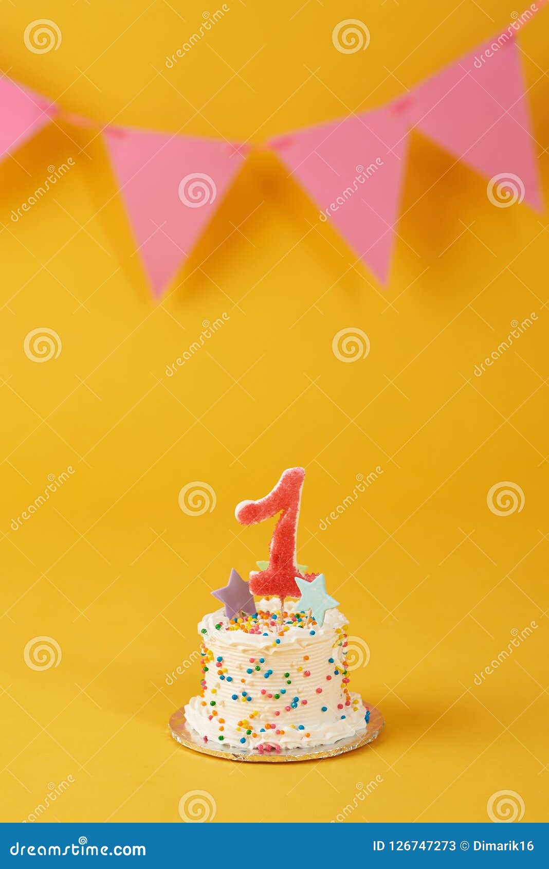 First birthday cake stock image. Image of beautiful - 126747273